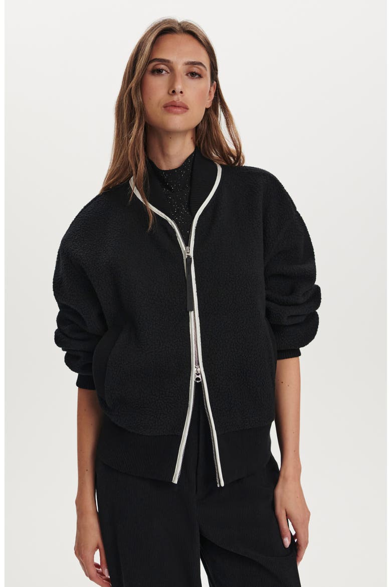Hansley Fleece Jacket, Alternate, color, BLACK