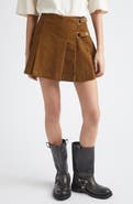 Golden Goose Journey Pleated Corduroy Miniskirt