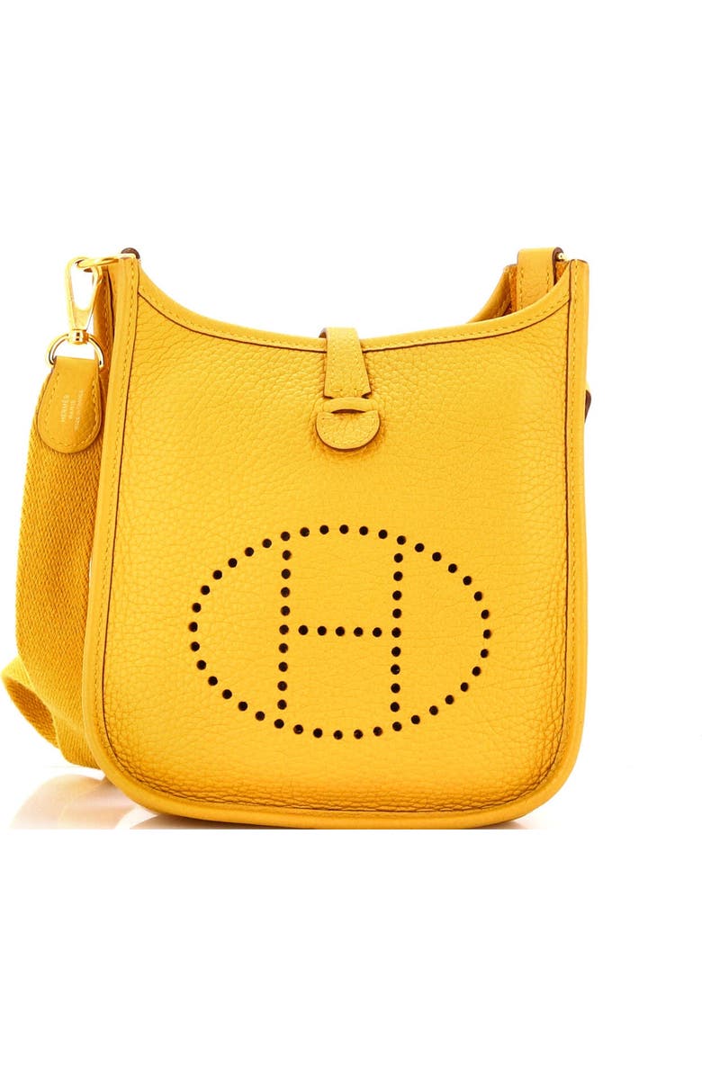 Pre-Owned Hermes Evelyne Bag Gen III Clemence TPM, Main, color, Jaune Ambre