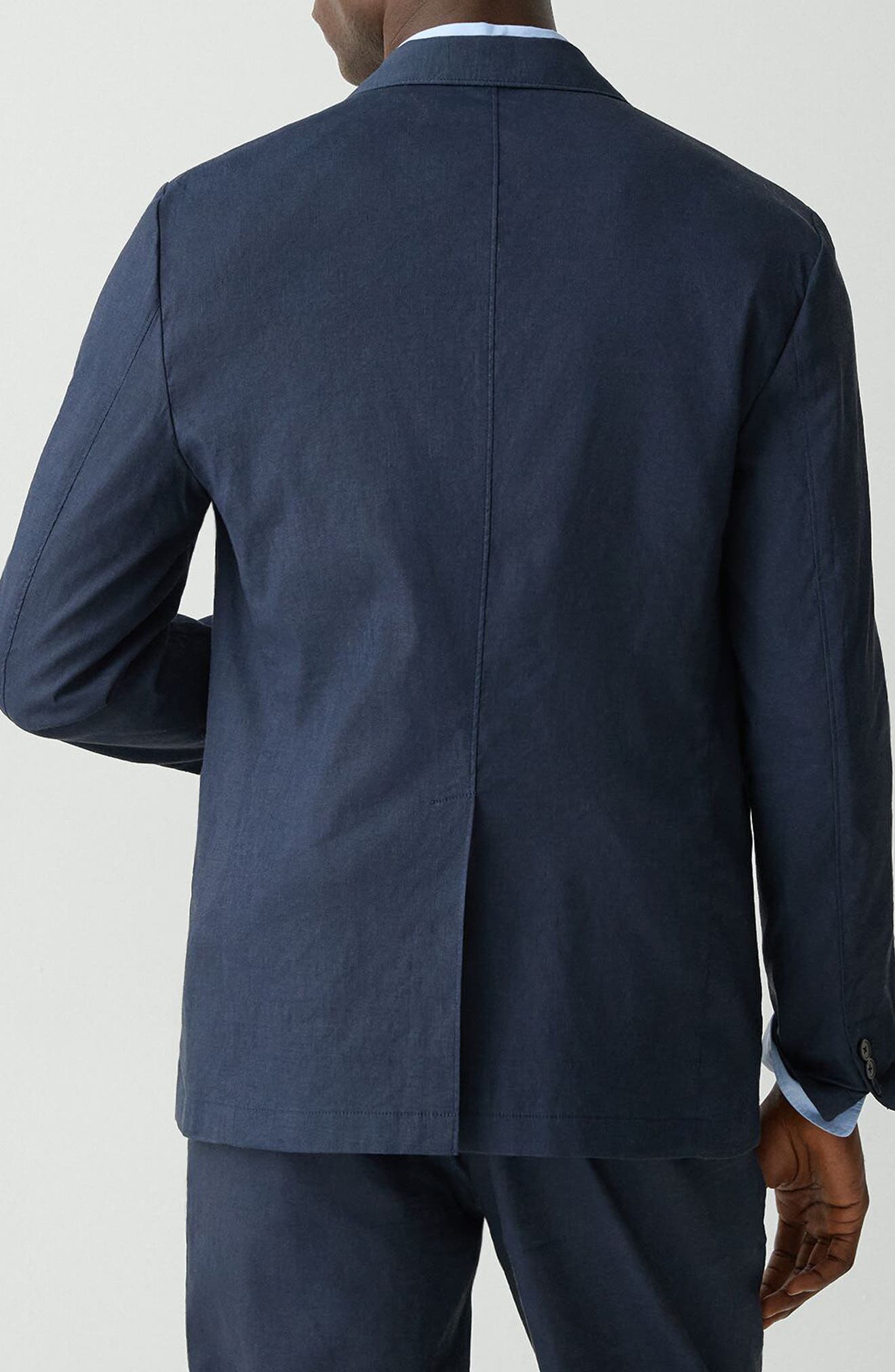 Clinton Navy Stretch Linen Blend Sport Coat - image 2