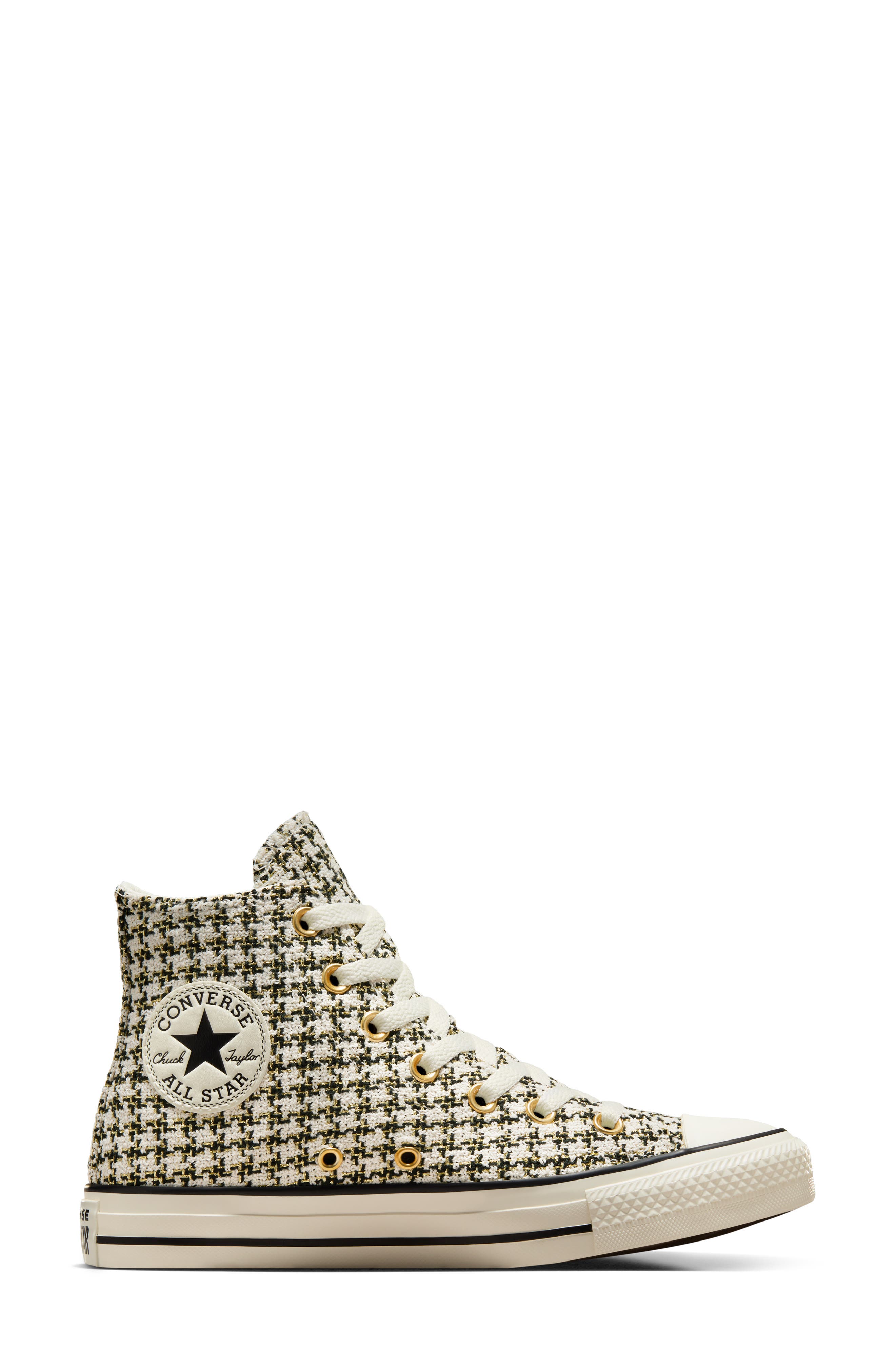 Converse Chuck Taylor<sup>®</sup> All Star<sup>®</sup> Houndstooth High Top Sneaker, Alternate, color, 