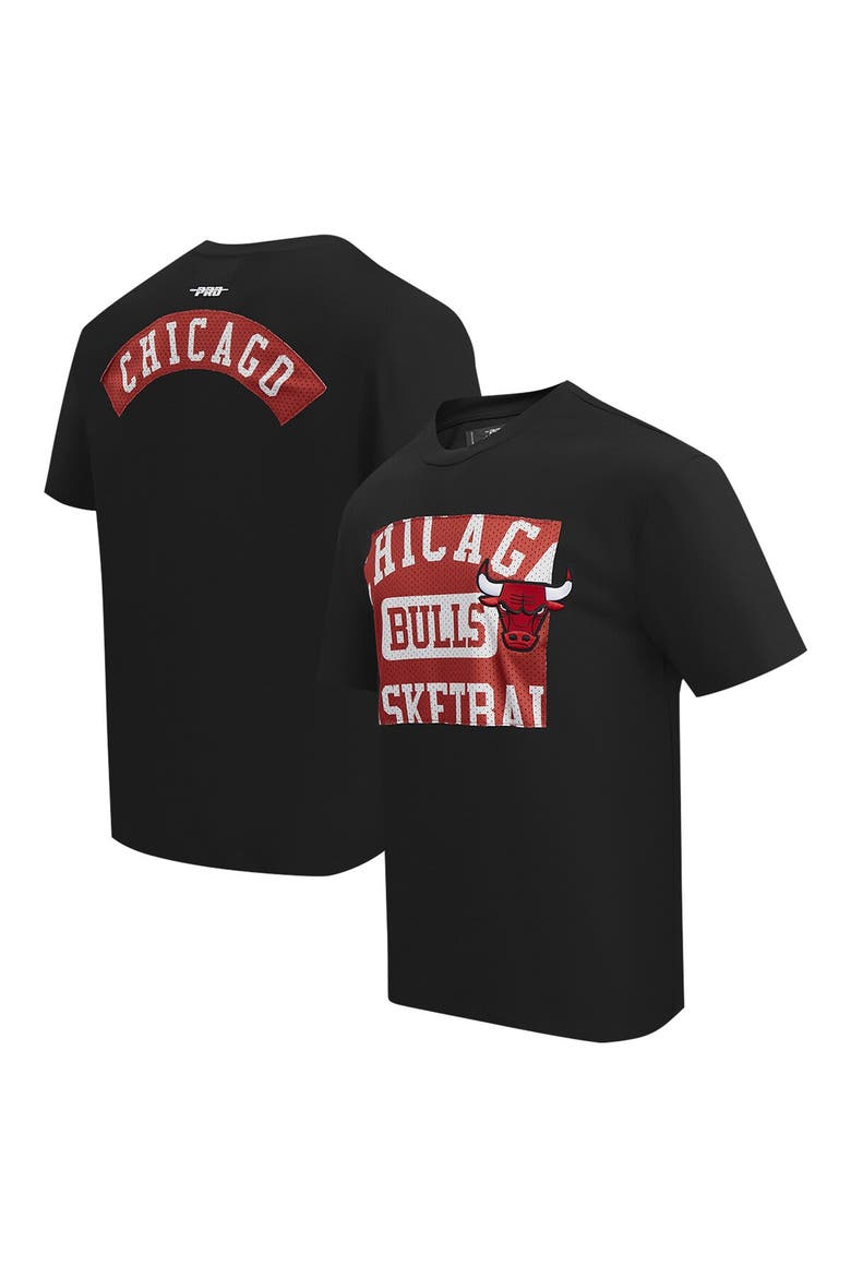 Men's Pro Standard Black Chicago Bulls Made To Play Drop Shoulder T-Shirt, Main, color, Black