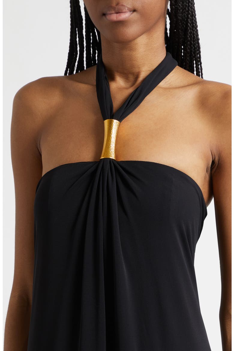 Meredith Halter Gown, Alternate, color, BLACK