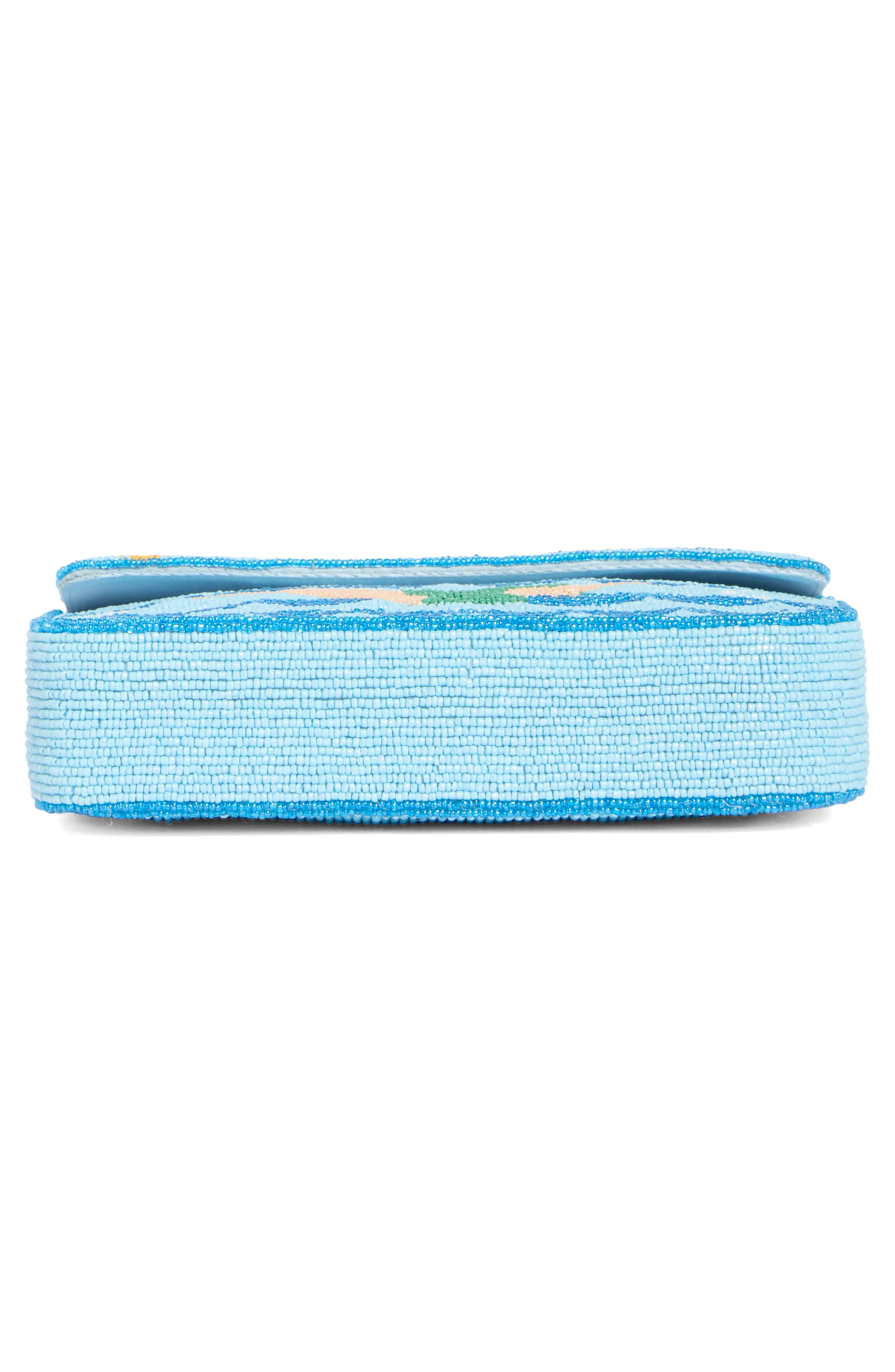 Collection XIIX Beaded Retro Swimmer Baguette Shoulder Bag, Alternate, color, Blue Multi