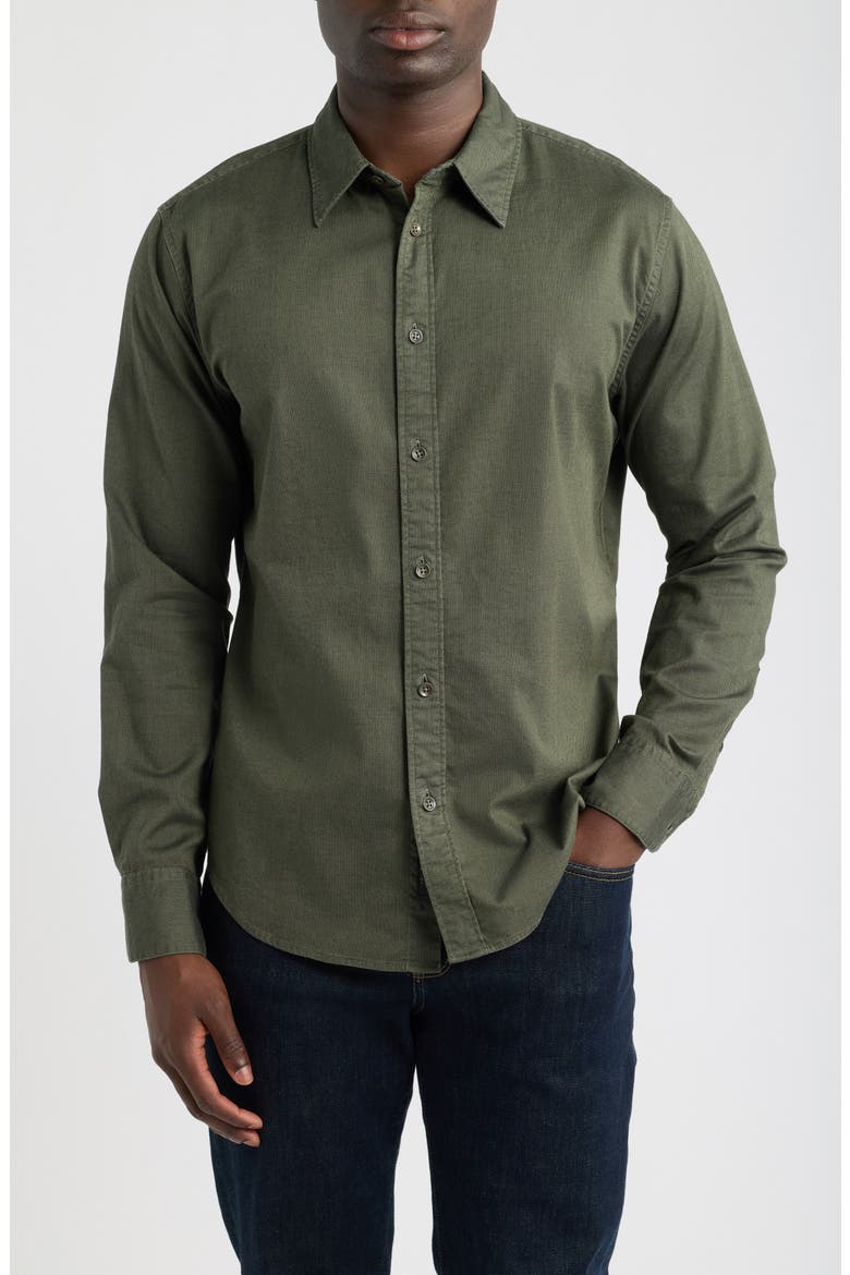 Tomlin Dobby Stretch Shirt, Main, color, DKGRN