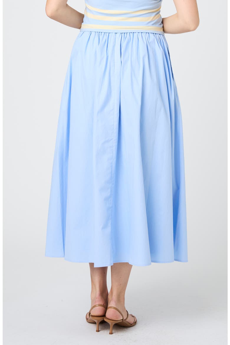 Cotton Poplin Maxi Skirt, Alternate, color, CASHMERE BLUE