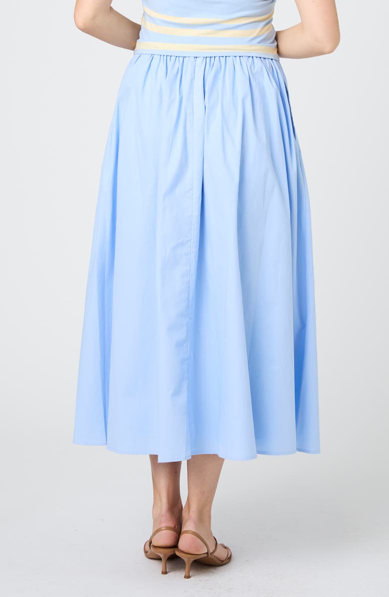 French Connection Cotton Poplin Maxi Skirt, Alternate, color, Cashmere Blue