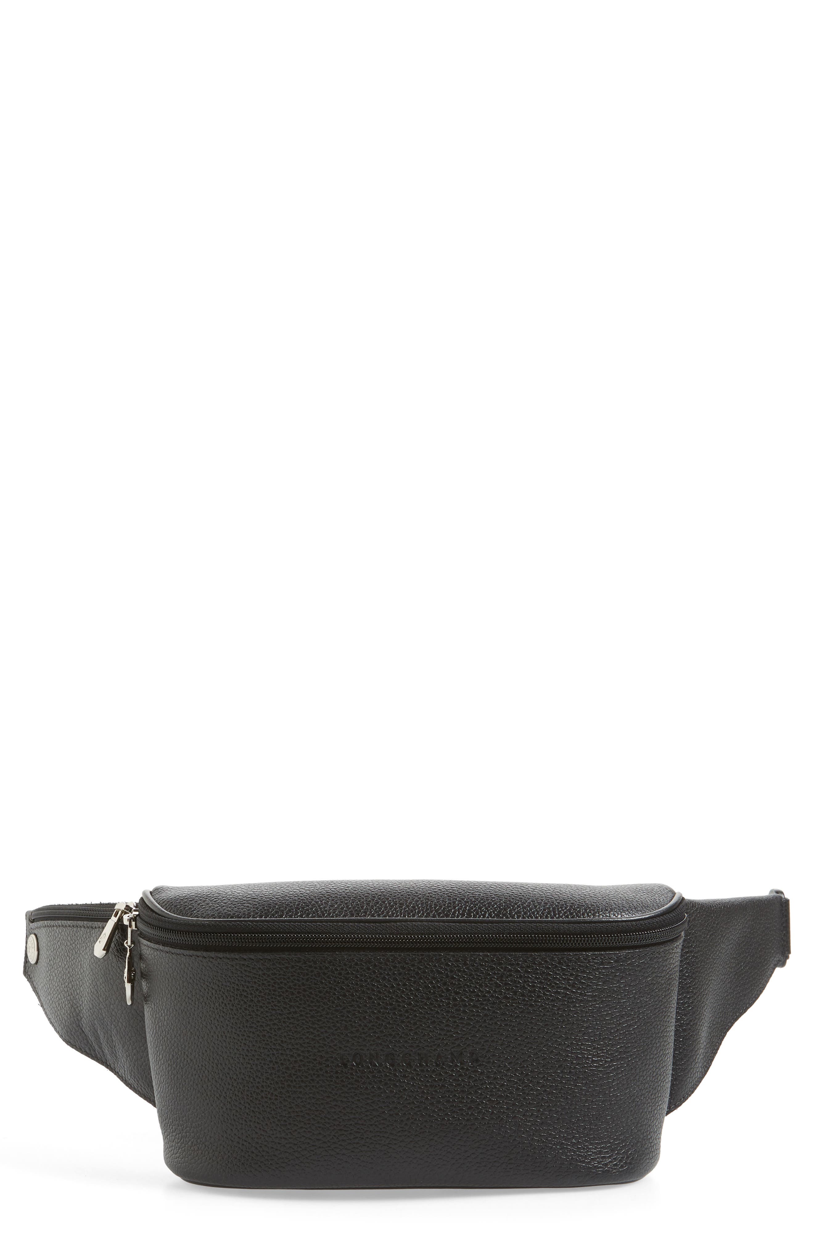 Longchamp Le Foulonné Leather Belt Bag, Main, color, 
