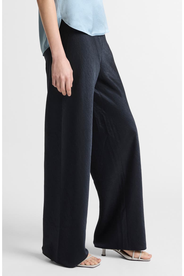 Colette High Waist Fluid Satin Bias Pants, Alternate, color, COASTAL