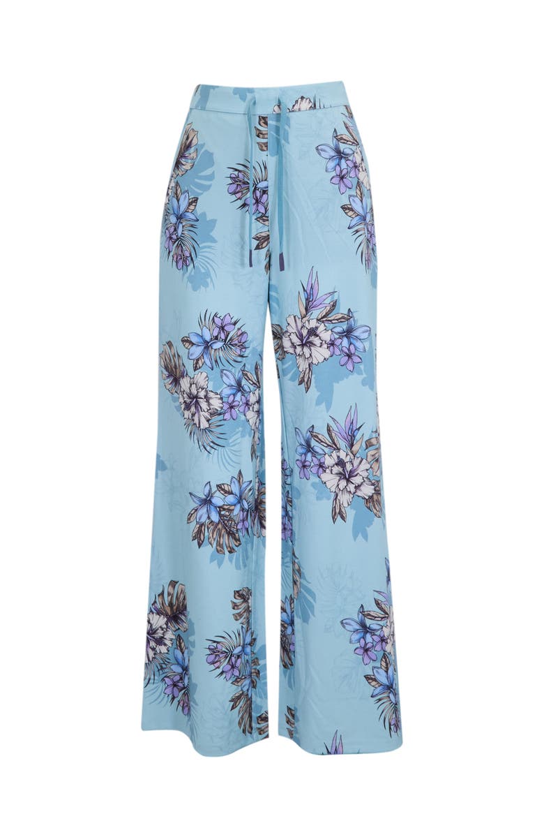 Lords of Harlech Exotic Floral Womens Wide Leg Lounge Pant, Alternate, color, Exotic Floral Teal