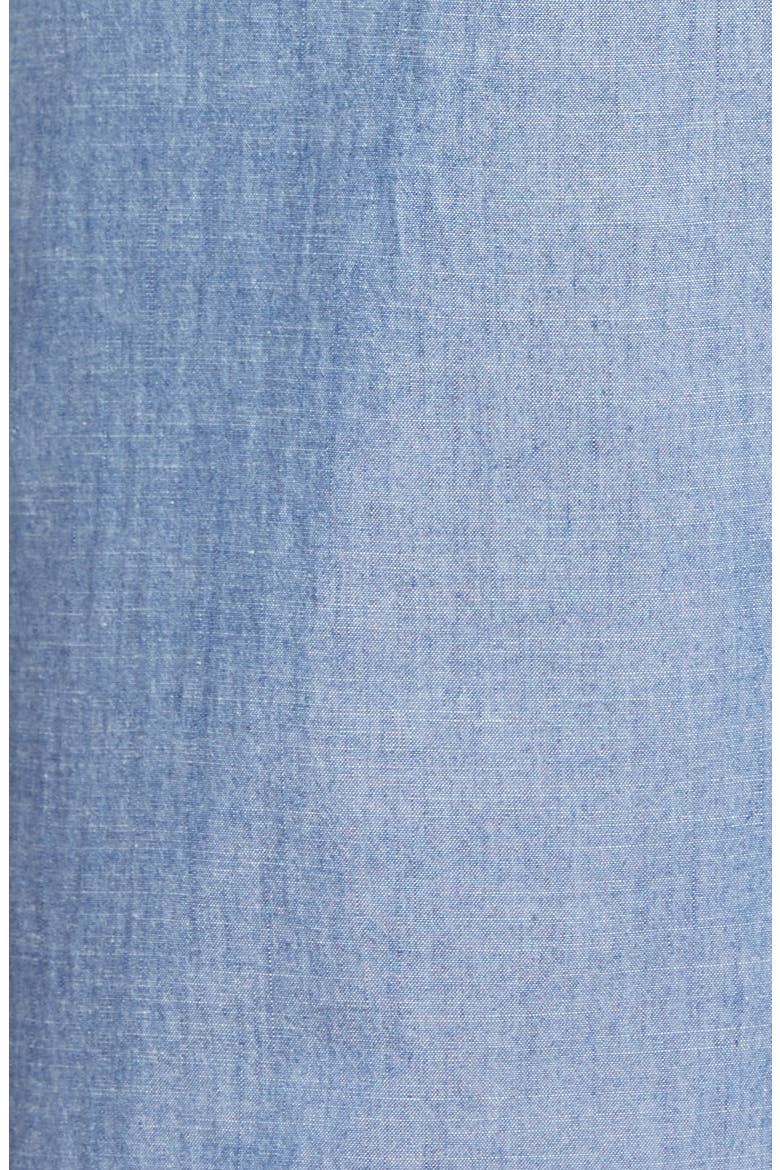 Akela Crop Wide Leg Chambray Jumpsuit, Alternate, color, MEDIUM BLUE DENIM