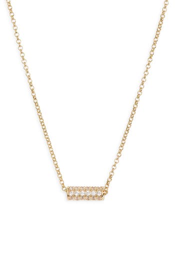 Nordstrom Rack Cz Pavé Pendant Necklace In Gold