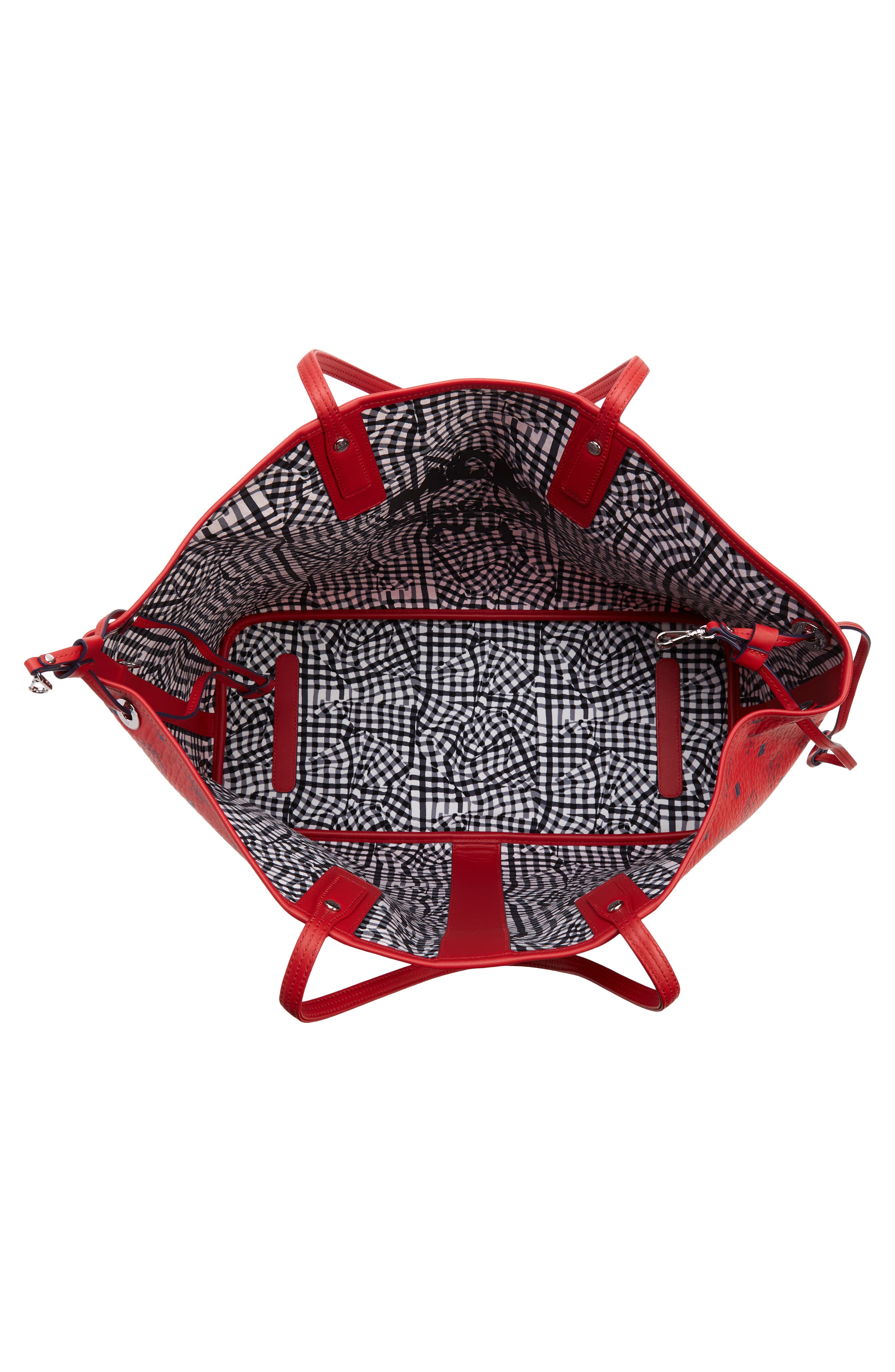 Large Liz Reversible Shopper, Alternate, color, CANDY RED