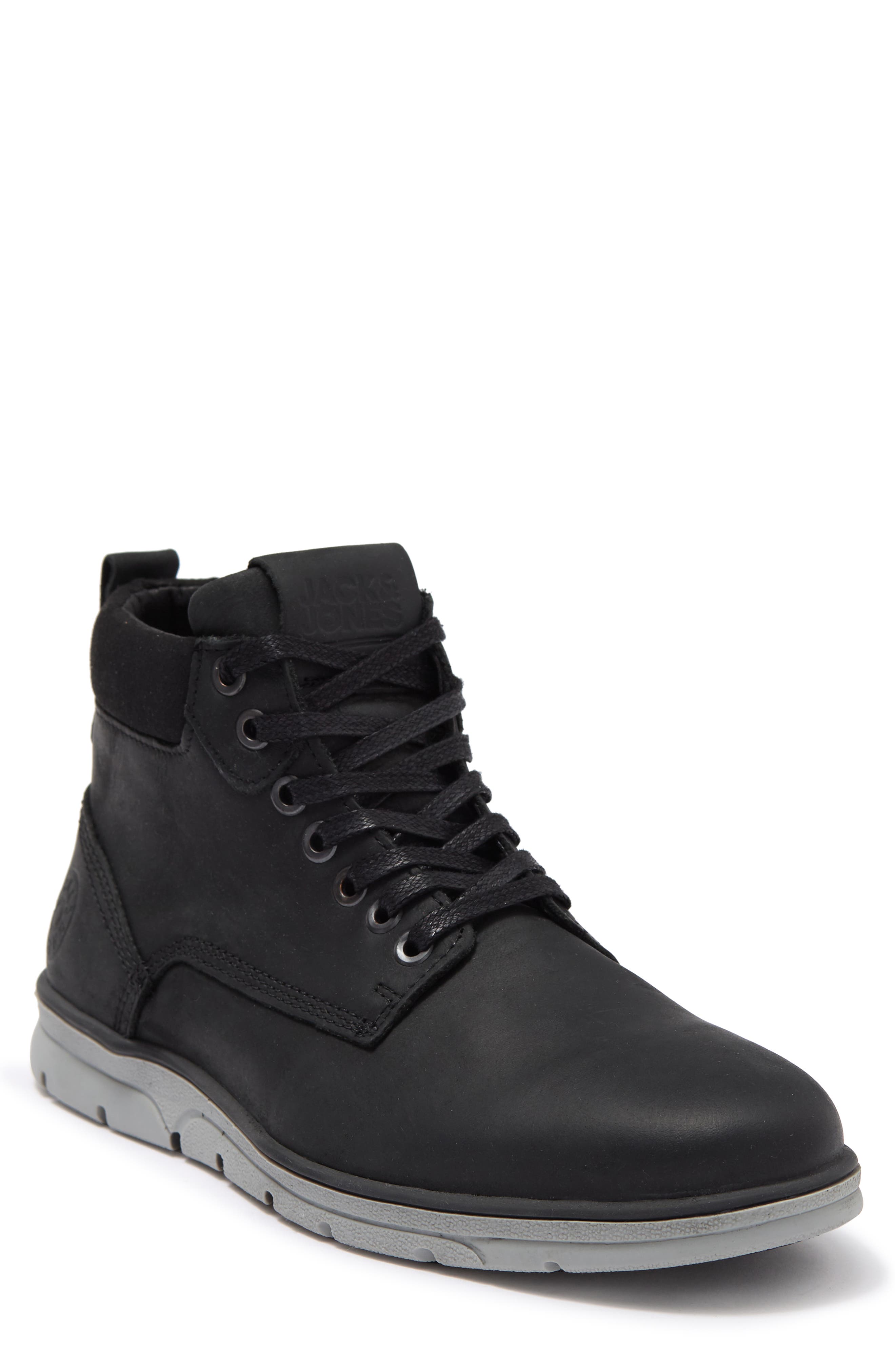 JACK&JONES Jack & Jones Tubar Leather Worker Boot, Main, color, 