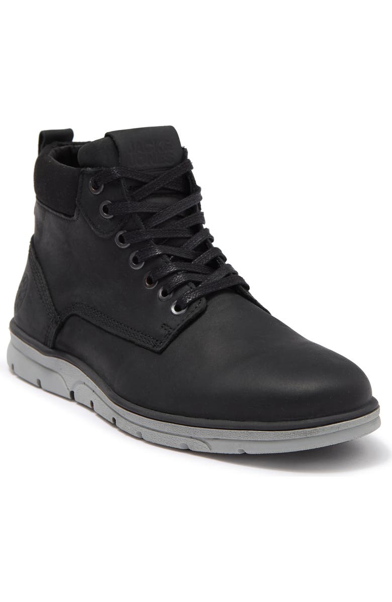 JACK&JONES Jack & Jones Tubar Leather Worker Boot, Main, color,