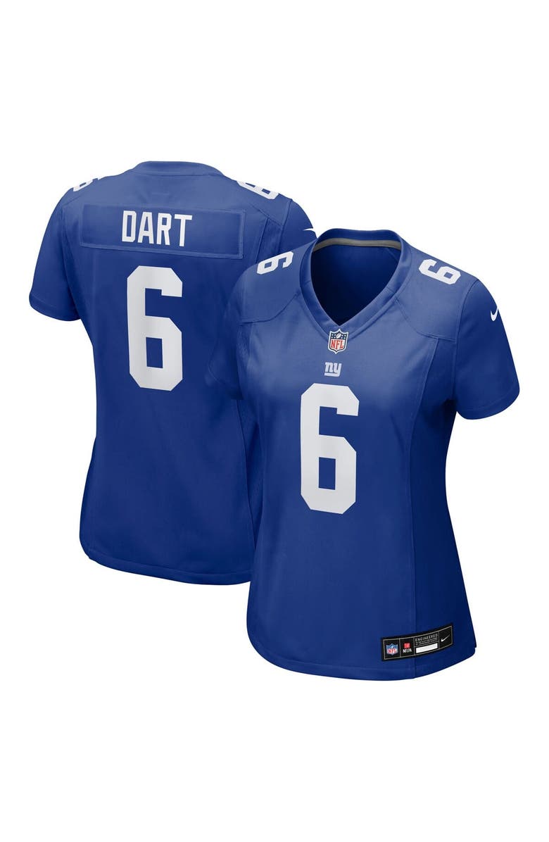 Nike Women's Nike Jaxson Dart Royal New York Giants Team Game Jersey, Main, color, Royal