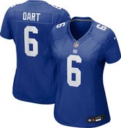 Nike Women's Nike Jaxson Dart  Royal New York Giants Team  Game Jersey