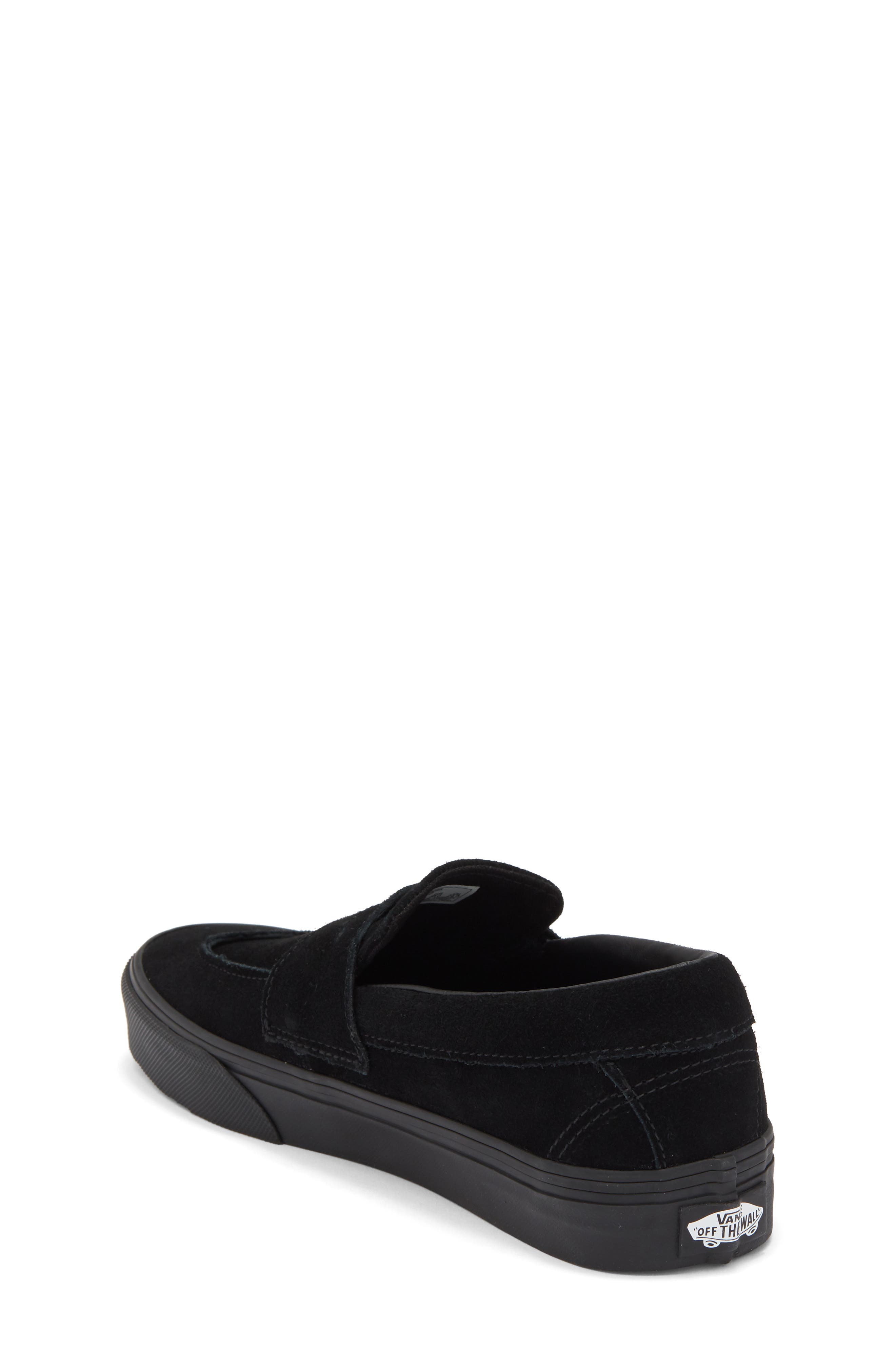 Kids' Suede 53 Penny Loafer, Alternate, color, BLACK/BLACK