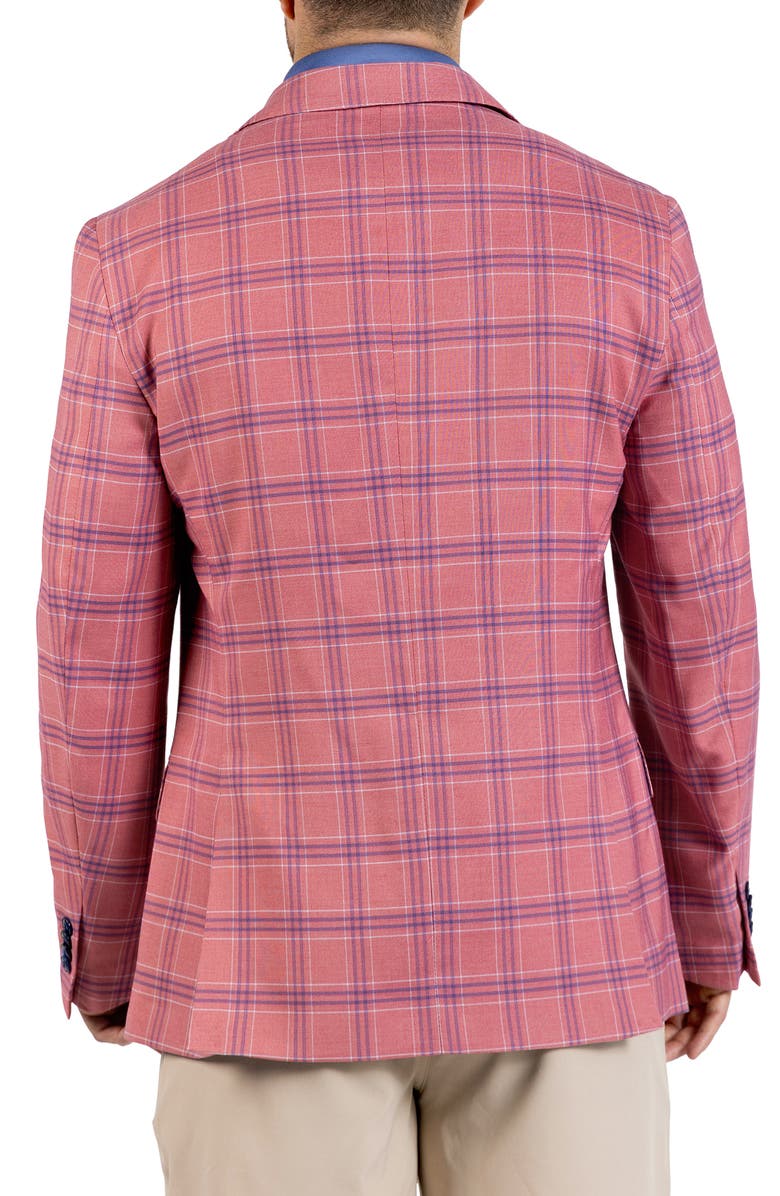 TailorByrd Textured Yarn Dyed Shadow Plaid Sport Coat, Alternate, color, Sunwashed Red