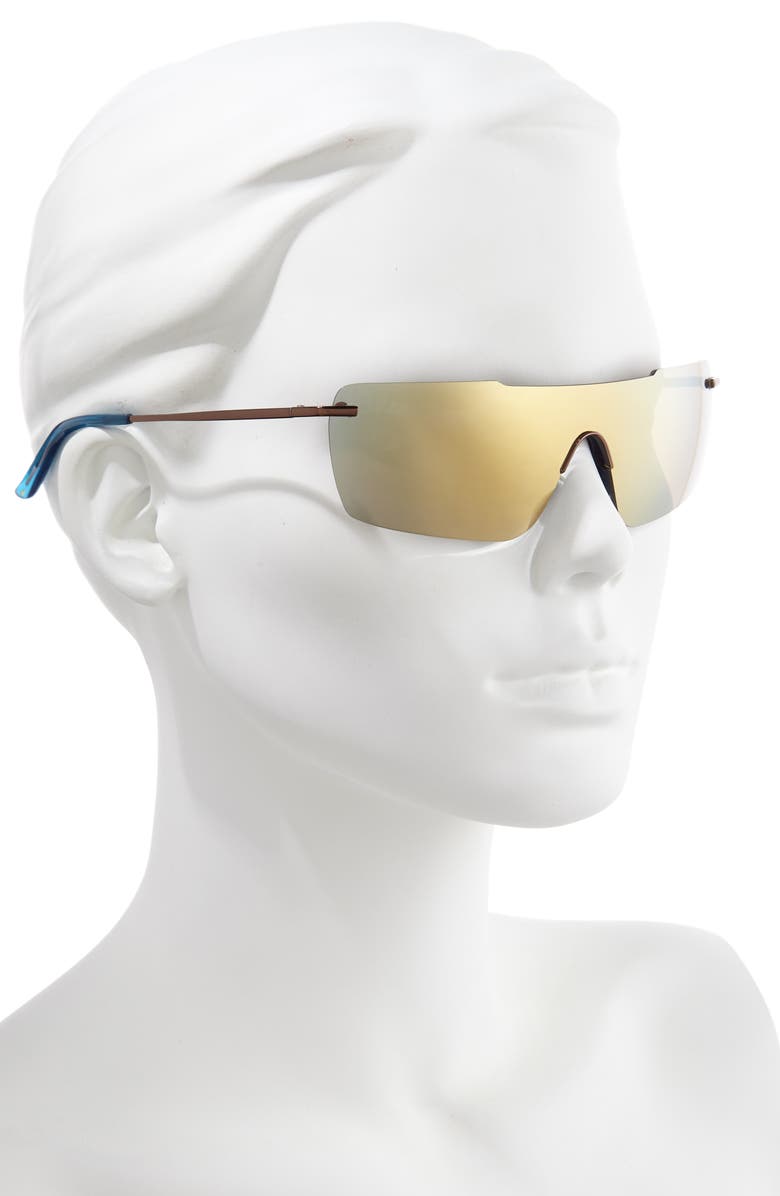 Nike Meridian 57mm Mirrored Flat Top Shield Sunglasses, Alternate, color,