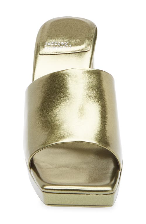 Jeffrey Campbell Dress Code Sandal In Olive Metallic