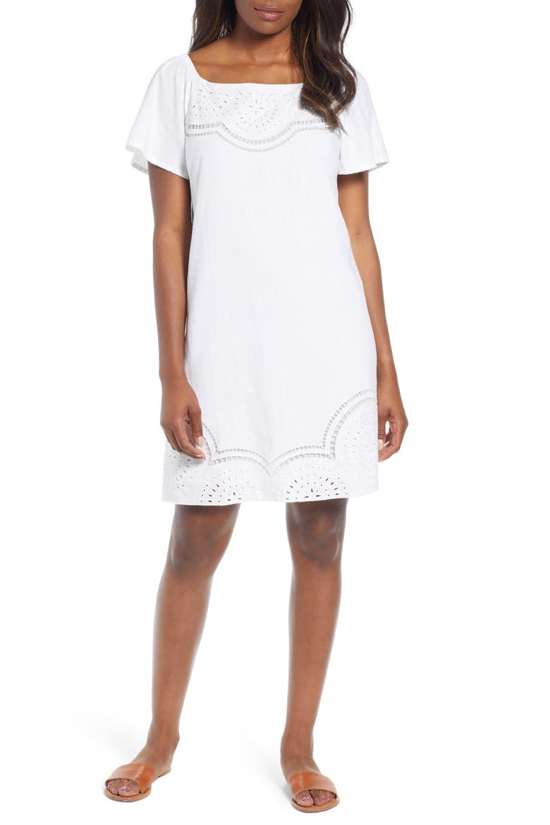 Radial Rays Sundress, Main, color, WHITE