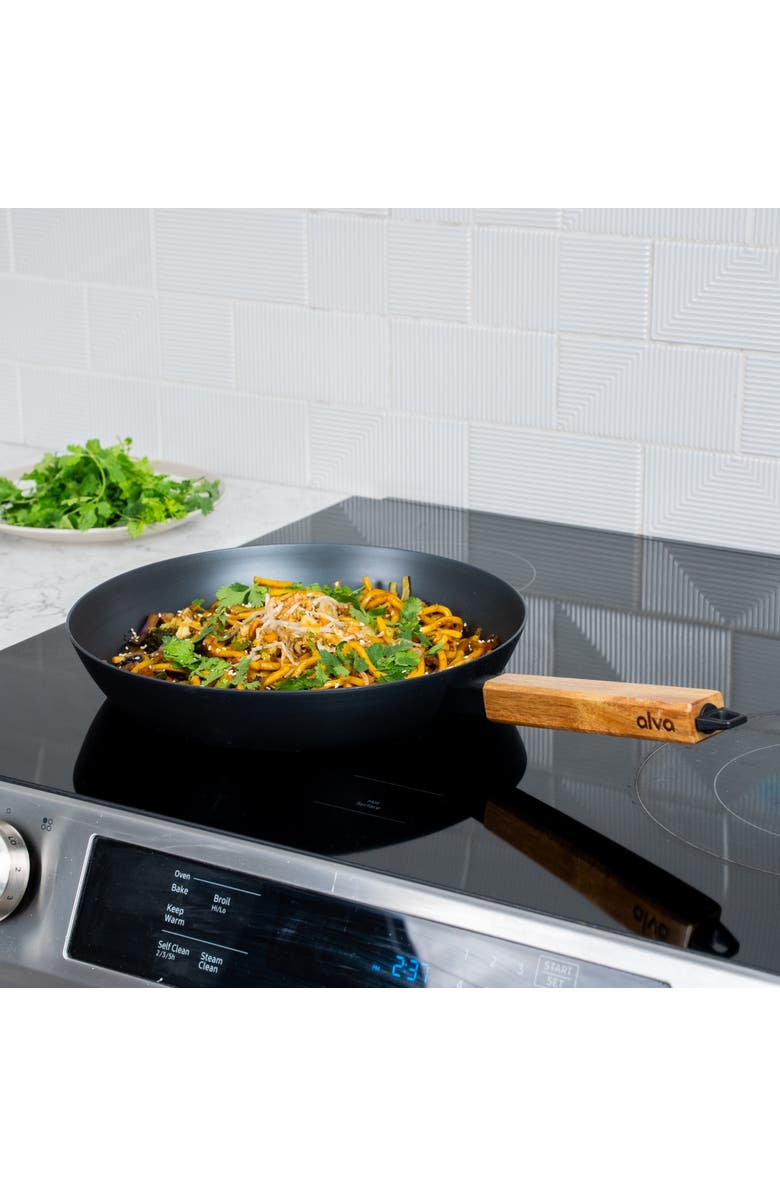 Alva Forest Carbon Steel Frying Pan Set, Alternate, color, Black