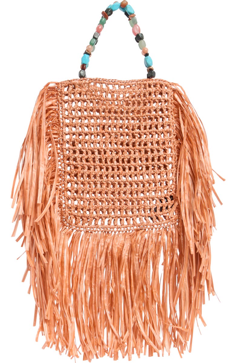 Kurt Geiger London Mini Kurt Fringe Tote, Alternate, color, Orange