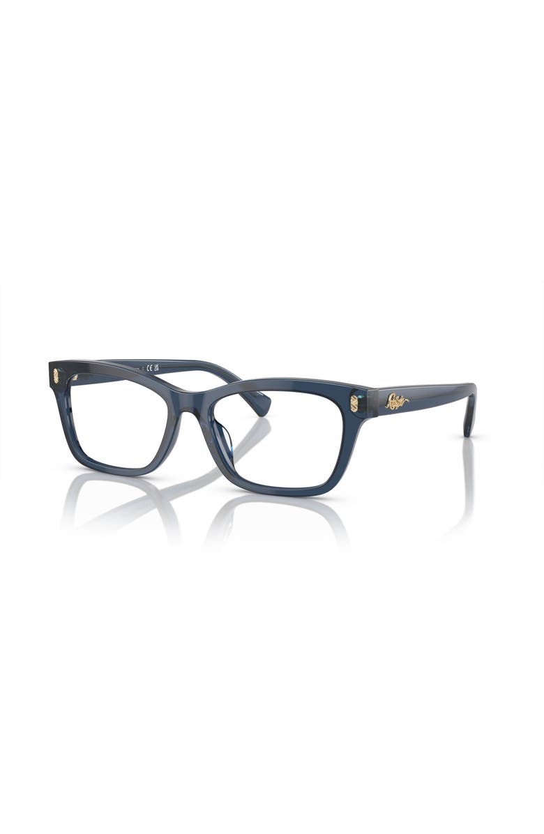 RALPH 54mm Rectangle optical glasses, Main, color, Blue