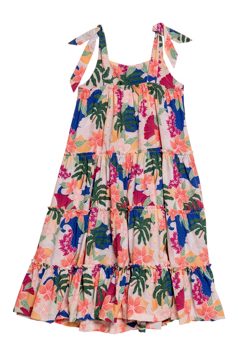 Kids' Sampha Thamar Tiered Cover-Up Sundress, Alternate, color, RED MULTI