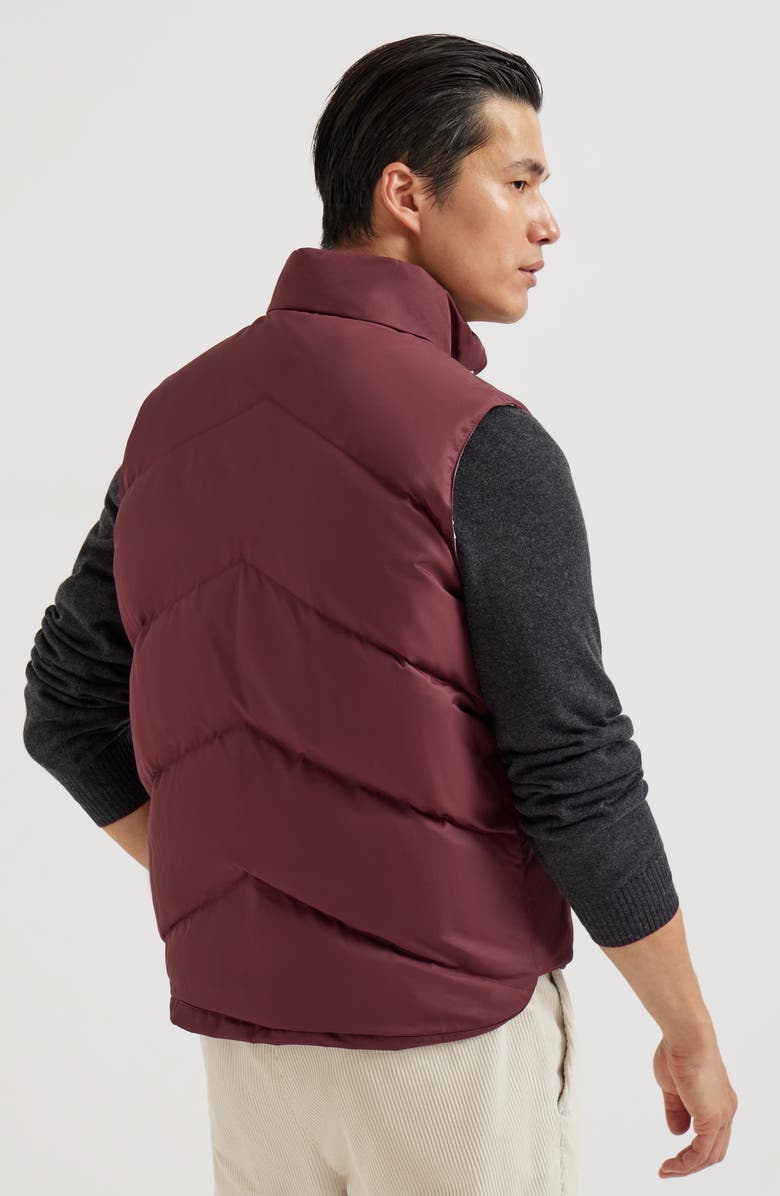Brunello Cucinelli Down vest, Alternate, color, Amaranth