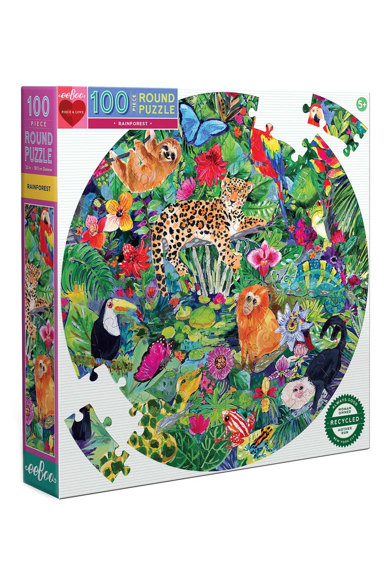 Rainforest 100-Piece Puzzle, Main, color, GREEN