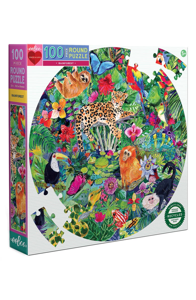 eeBoo Rainforest 100-Piece Puzzle, Main, color,