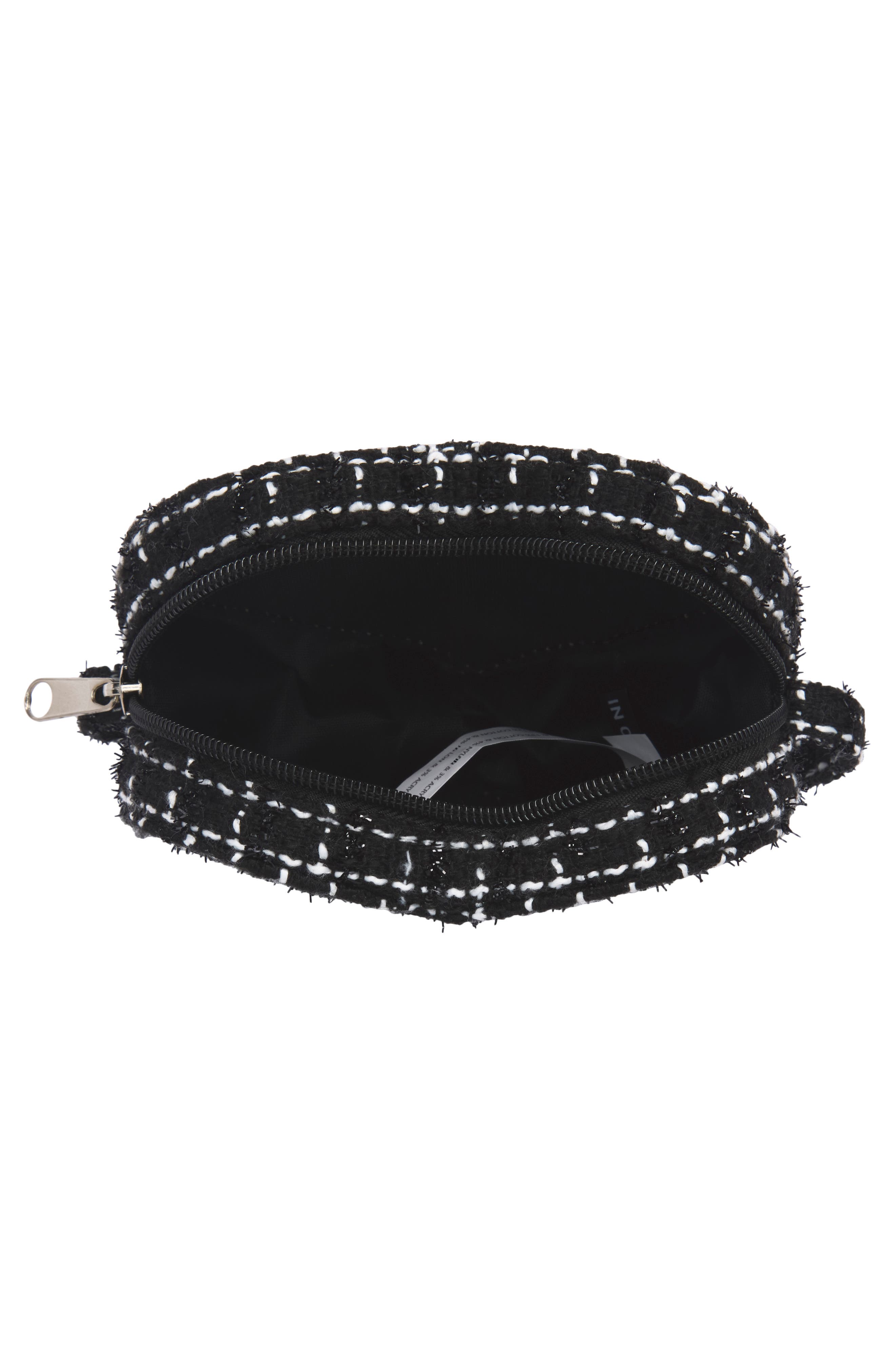 Kids' Heart Tweed Crossbody Bag, Alternate, color, BLACK COMBO
