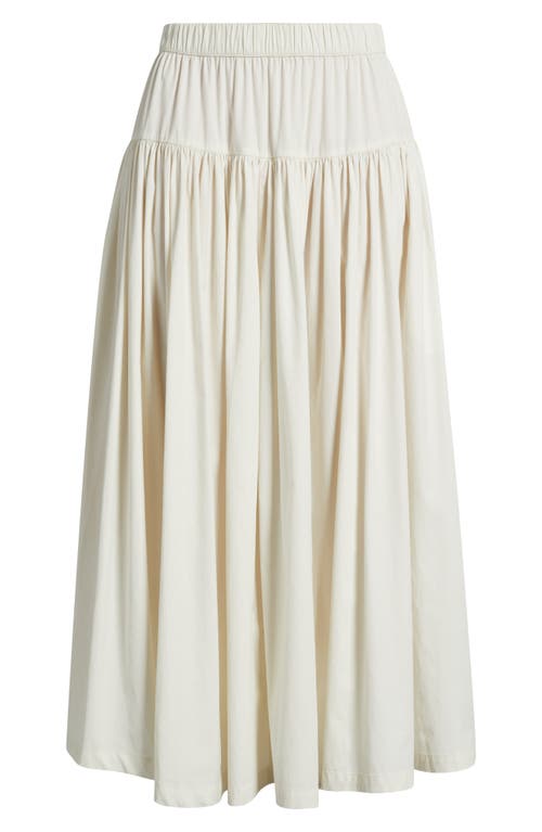 Nordstrom Tiered Cotton Poplin Maxi Skirt In White