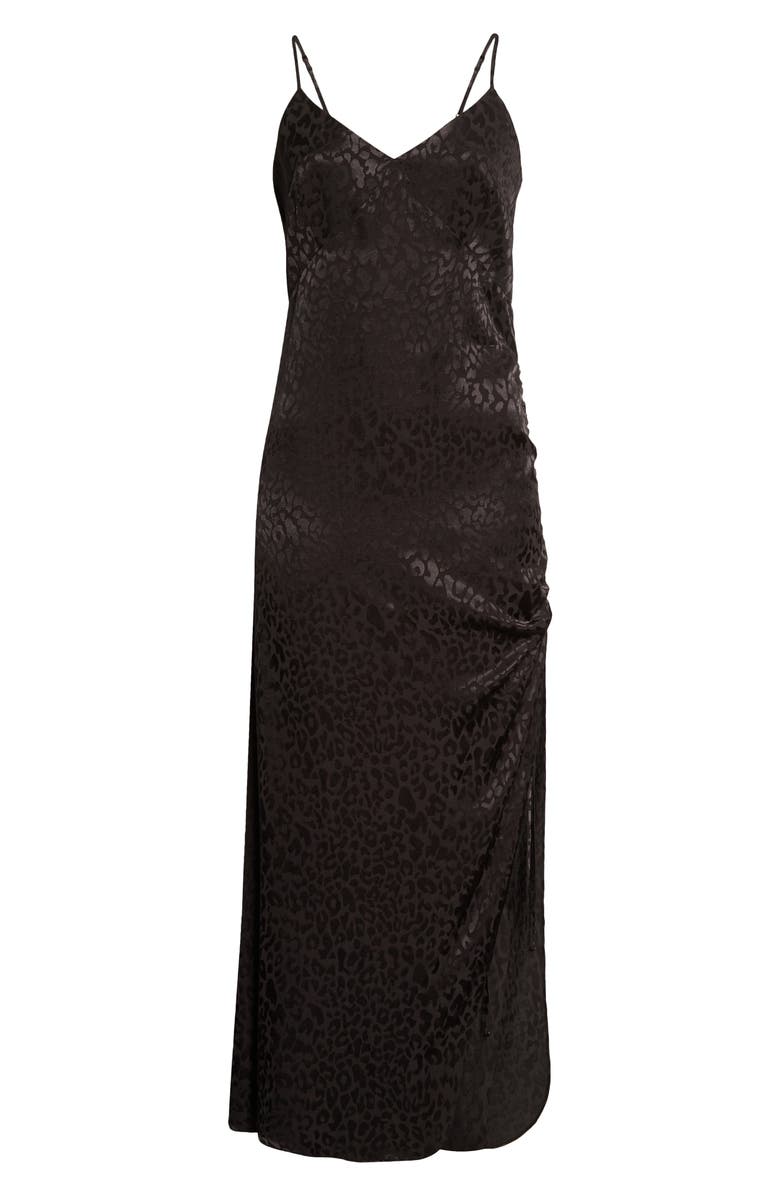 The Range Cinched Leopard Print Satin Slipdress, Alternate, color, 