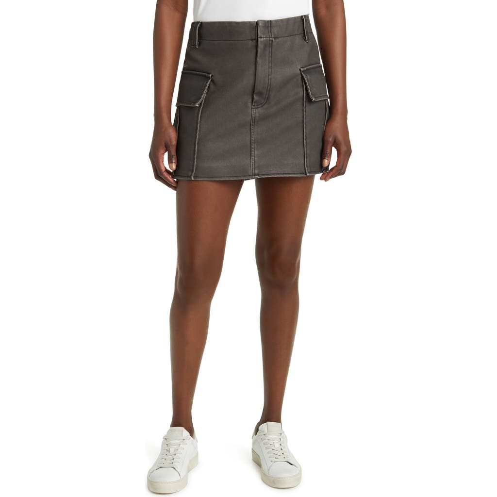 BLANKNYC BLANKNYC CARGO FAUX LEATHER MINISKIRT