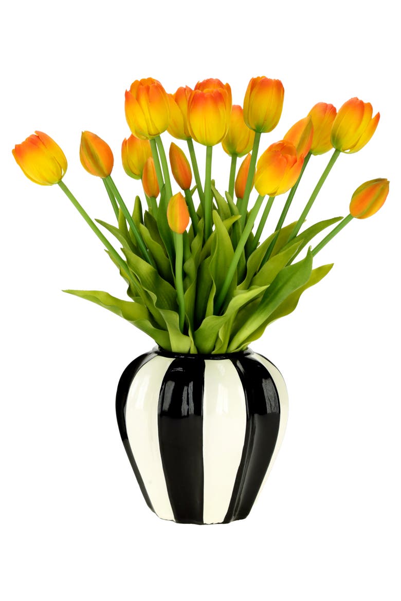 Tulip Floral Arrangement  in Vase, Main, color, Tangerine Orange