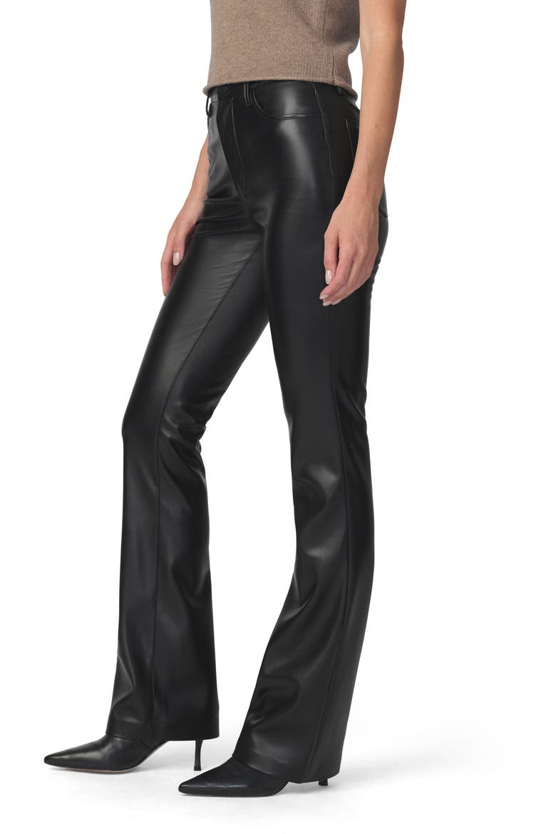 The Faux Leather Hi Honey Bootcut Pants, Alternate, color, BLACK