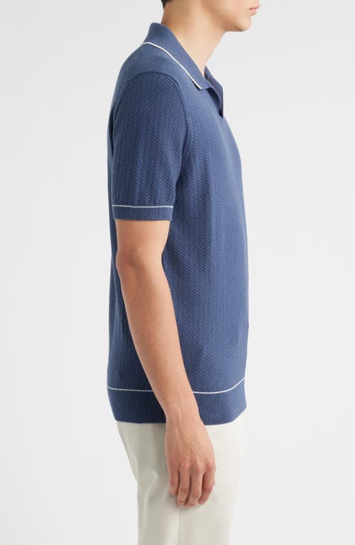 Hugo Boss Boss Isello Tipped Polo Sweater In Blue