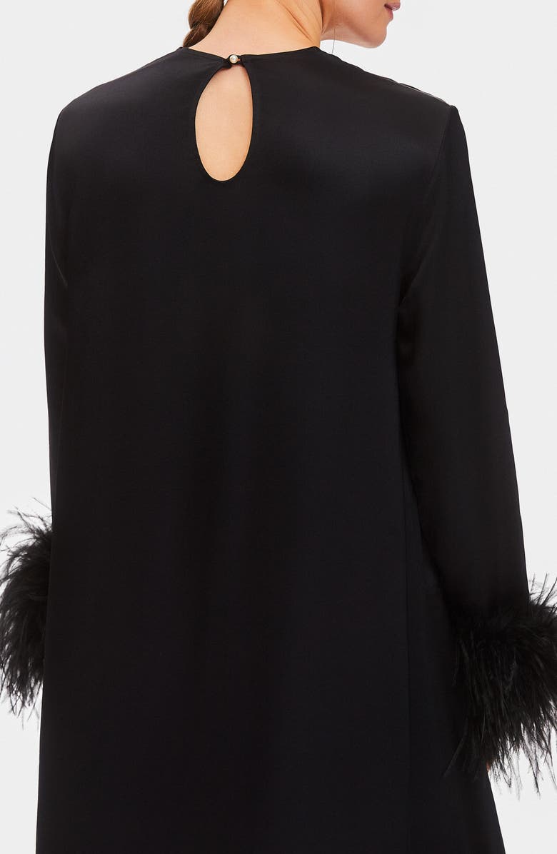 Sleeper Suxi Feather Trim Maxi Nightgown, Alternate, color, 