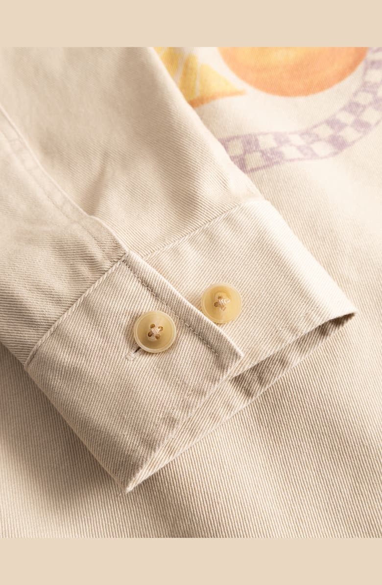 Les Deux Robert Allover Print Twill Jacket, Alternate, color, Oyster Gray White