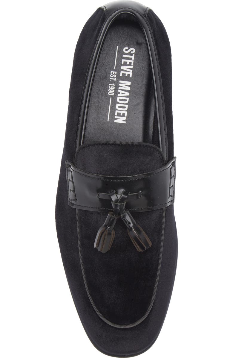 Steve Madden Salinas Tassel Loafer, Alternate, color, Black Velvet