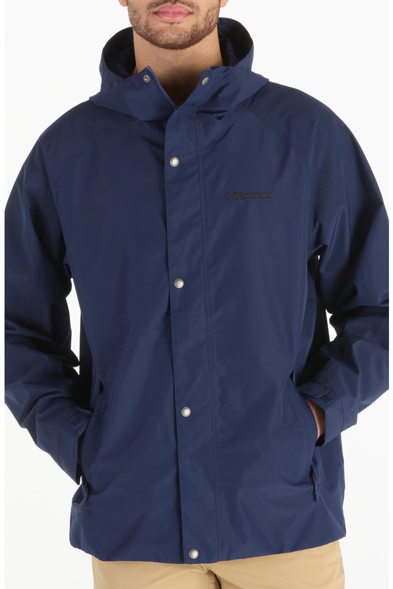 Cascade Waterproof Hooded Jacket, Main, color, ARCTIC NAVY