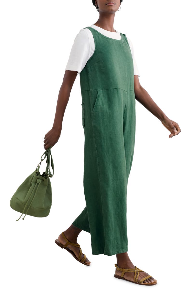 Seasalt Cornwall Salt Air Wide Leg Jumpsuit, Alternate, color, Dark Forage