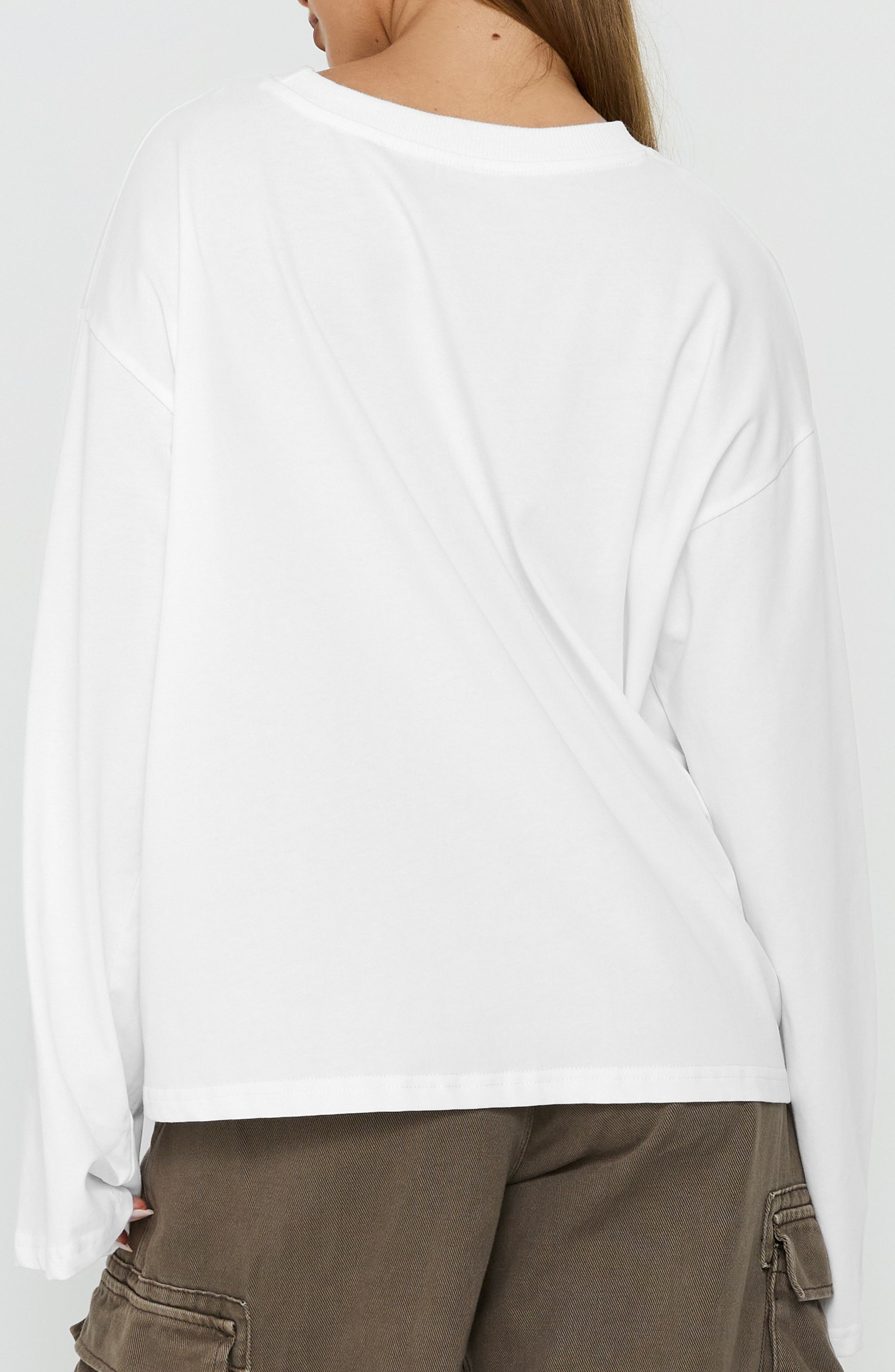 Princess Polly Settle Down Oversized Long Sleeve T-Shirt (Women ...