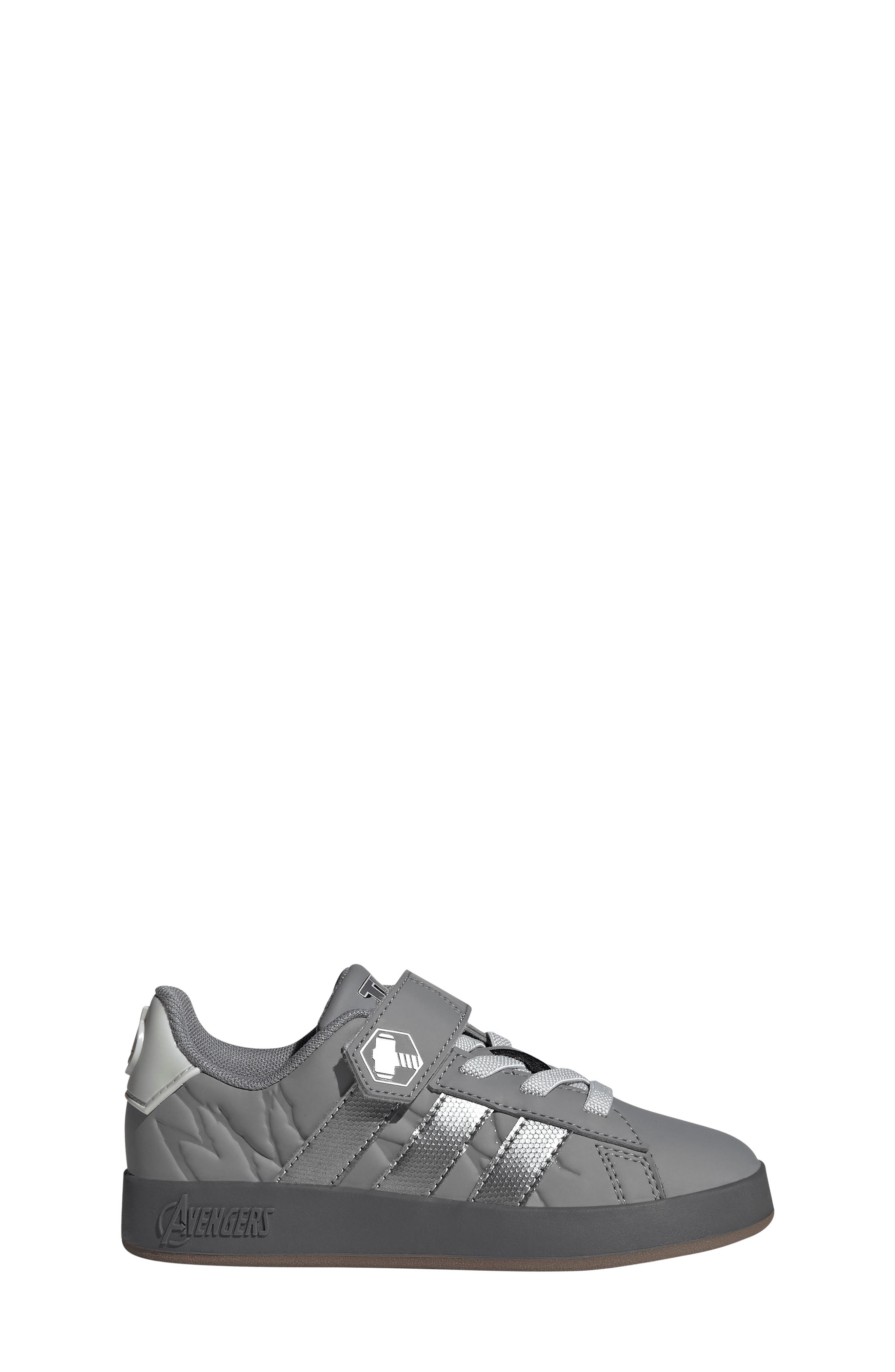 Kids' Grand Court Avengers Sneaker, Alternate, color, GREY/ SILVER/ GREY