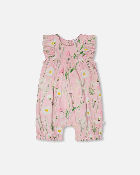 Viscose Printed Flowers Sleeveless Romper (Baby)