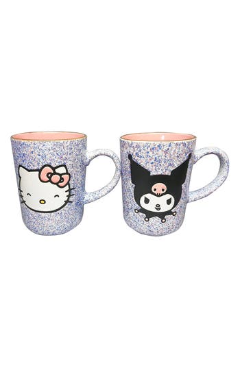 Spectrum X Hello Kitty Kuromi Speck Set Of 2 Ceramic Mugs In Multi