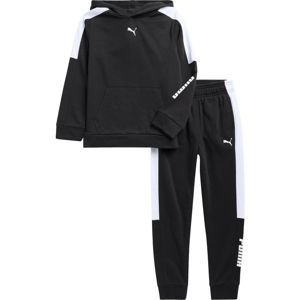 Puma Kids' Fleece Hoodie & Joggers Set In Black
